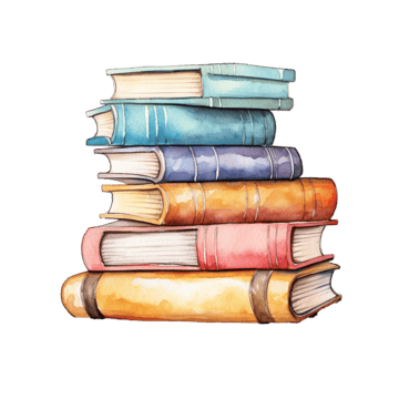 Stack of books illustration